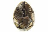 Septarian Dragon Egg Geode - Black Crystals #304616-1